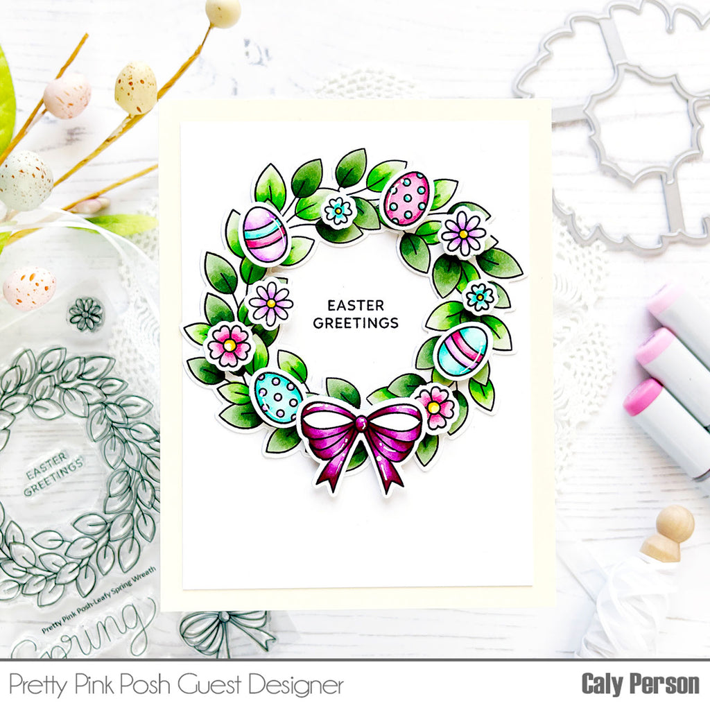 Leafy Spring Wreath Stamp Set – Pretty Pink Posh LLC