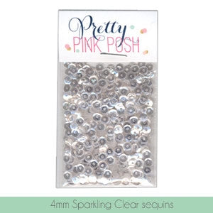 4MM Sparkling Clear Sequins