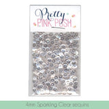 4MM Sparkling Clear Sequins