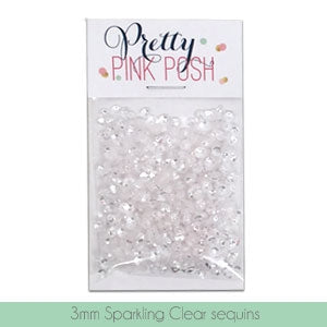 3mm Sparkling Clear Sequins