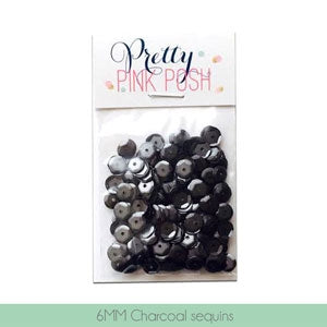 Charcoal Sequins - Cupped Sequins