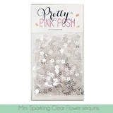 Mini Sparkling Clear Flower Sequins