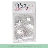Sparkling Clear Snowflake Sequins Mix
