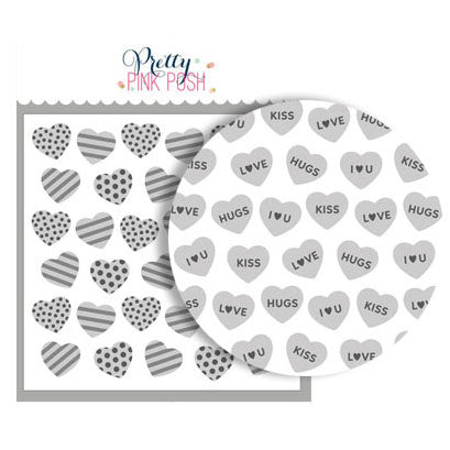  Stencils - Layered Set - Heart Patterns - 6x8